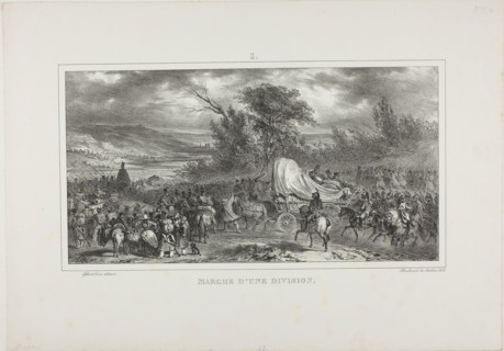 Division March, 1831, Denis Auguste Marie Raffet (French, 1804-1860), published by Chez Gihaut