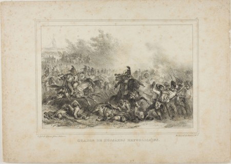 Charge of the Republican Hussards, 1832–33, Denis Auguste Marie Raffet (French, 1804-1860), printed