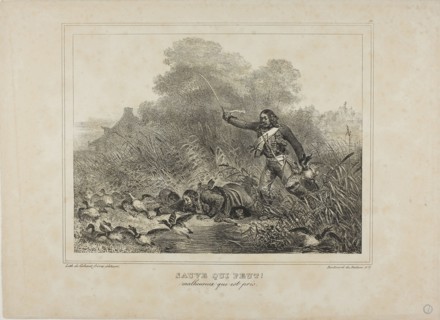 Every Man for Himself!, 1833, Denis Auguste Marie Raffet (French, 1804-1860), printed by Chez