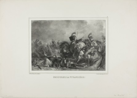 Help the canteen manager!, 1835, Denis Auguste Marie Raffet (French, 1804-1860), published by Chez