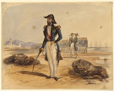 General with Troops in Background, n.d., Denis Auguste Marie Raffet, French, 1804-1860, France,
