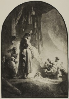 The Raising of Lazarus: The Larger Plate, c. 1632, Rembrandt van Rijn, Dutch, 1606-1669, Holland,
