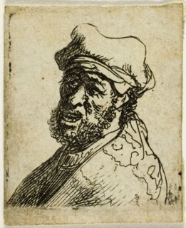 Man Crying Out, Three Quarters Left: Bust, c. 1629, Rembrandt van Rijn, Dutch, 1606-1669, Holland,