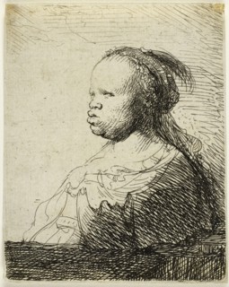 The White Negress, c. 1630, Rembrandt van Rijn, Dutch, 1606-1669, Holland, Etching on paper, 92 x