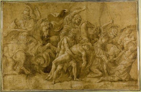 Menelaus Holding the Body of Patroclus, n.d., after Giulio Pippi, called Giulio Romano, Italian, c.