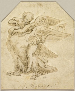 Cupid Astride an Eagle, n.d., Giulio Pippi, called Giulio Romano, after, Italian, c. 1499-1546,