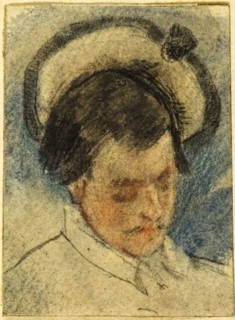 Untitled, n.d., Félicien Rops, Belgian, 1833-1898, Belgium, Colored pencil and graphite (recto) and