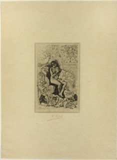 Frontispiece for Rimes de Joie, 1881, Félicien Rops, Belgian, 1833-1898, Belgium, Heliogravure,