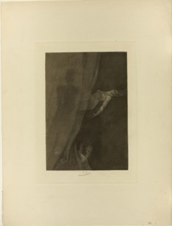 The Crimson Curtain, n.d., Félicien Rops, Belgian, 1833-1898, Belgium, Heliogravure, with aquatint