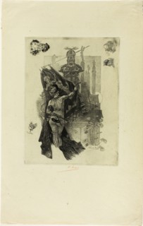 The Modesty of Sodom, 1888, Félicien Rops, Belgian, 1833-1898, Belgium, Heliogravure retouched with