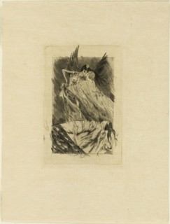 Frontispiece to Les baisers morts, 1893, Félicien Rops, Belgian, 1833-1898, Belgium, Soft varnish