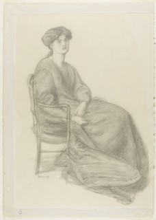 Mrs. William Morris Seated in Chair, May 1870, Dante Gabriel Rossetti, English, 1828-1882, England,