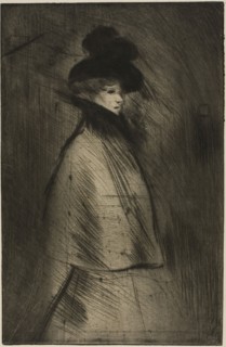 Woman Strolling, 1898, Théophile-Alexandre Steinlen, French, born Switzerland, 1859-1923, France,