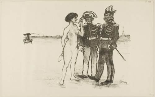 Truth and the Two Soldiers, 1891, Théophile-Alexandre Steinlen, French, born Switzerland,