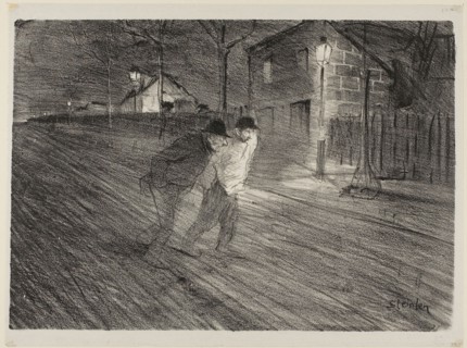 La rue Caulincourt, February 1896, Théophile-Alexandre Steinlen, French, born Switzerland,