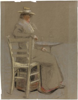 Woman Seated at a Table, n.d., Unknown Artist, possibly American, 19th or 20th century, United
