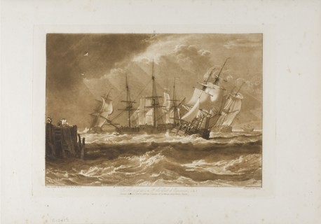 Ships in a Breeze, plate 10 from Liber Studiorum, published February 20, 1808, Joseph Mallord