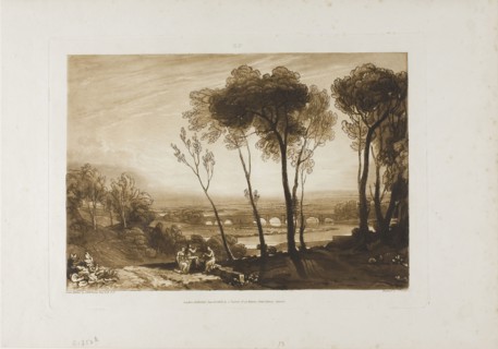 The Bridge in Middle Distance, plate 13 from Liber Studiorum, published June 10, 1808, Joseph