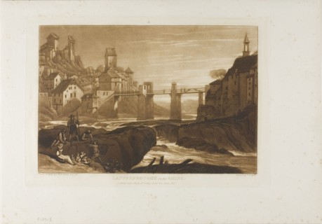 Lauffenbourgh on the Rhine, plate 31 from Liber Studiorum, published January 1, 1811, Joseph