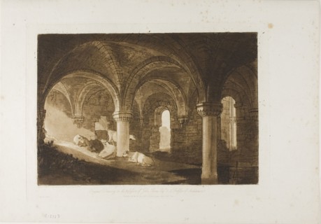 Crypt of Kirkstall Abbey, plate 39 from Liber Studiorum, published February 11, 1812, Joseph