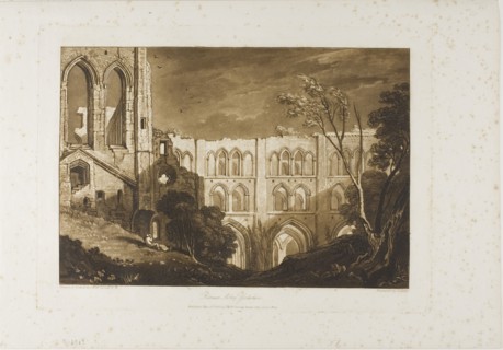 Rivaux Abbey, plate 51 from Liber Studiorum, published May 23, 1812, Joseph Mallord William Turner