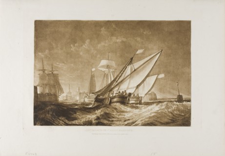 Entrance of Calais Harbour, plate 55 from Liber Studiorum, published January 1, 1816, Joseph