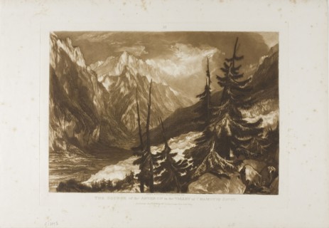 The Source of the Arveron, plate 60 from Liber Studiorum, published January 1, 1816, Joseph Mallord