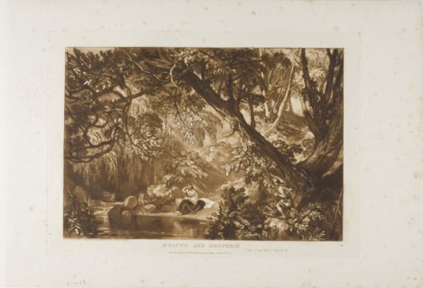Aesacus and Hesperie, plate 66 from Liber Studiorum, published January 1, 1819, Joseph Mallord