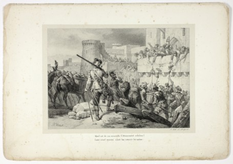 Quel est de ces mourants l’étonnement extrême…, 1825, Horace Vernet (French, 1789-1863), poem by