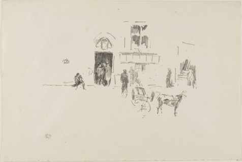 Gaiety Stage Door, 1879/87, James McNeill Whistler, American, 1834-1903, United States, Transfer