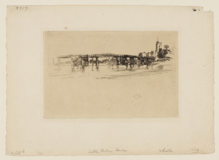 Little Putney Bridge, 1879, James McNeill Whistler, American, 1834-1903, United States, Etching and