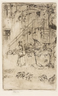 Turkeys, 1880, James McNeill Whistler, American, 1834-1903, United States, Etching and drypoint