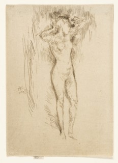 Binding the Hair, 1887, James McNeill Whistler, American, 1834-1903, United States, Etching with