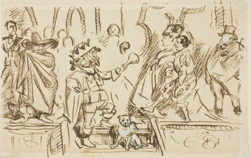 Study for Title Page, from Punch, Volume 55, 1868, Charles Keene, English, 1823-1891, England, Pen