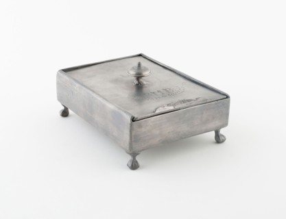 Inkwell, 1652/78, Isaac Ruprecht, German, 1652-1678, Germany, Augsburg, Pewter, 7.6 × 15.2 × 10.2