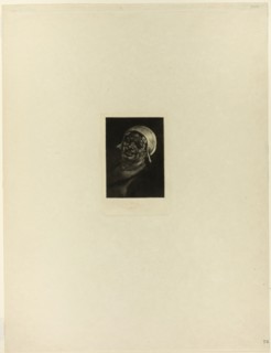 Vieille gouge, 1889, Félicien Rops, Belgian, 1833-1898, Belgium, Aquatint and drypoint on ivory