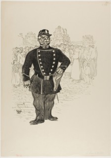 Street Security, May 1894, Théophile-Alexandre Steinlen, French, born Switzerland, 1859-1923,