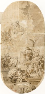 Study for Institution of the Rosary by Saint Dominic, n.d., Francesco Lorenzi (Italian, 1723-1787),