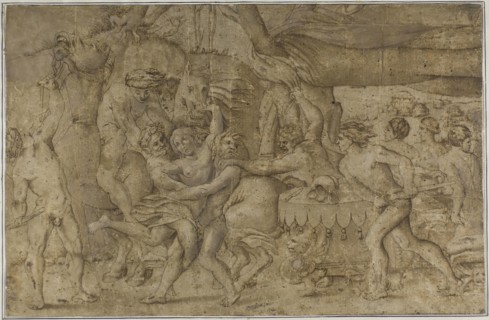Battle of the Lapiths and Centaurs, n.d., After Enea Vico, Italian, 1523-1567, Italy, Pen and brown
