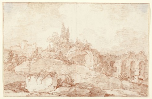 Landscape of the Italian Campagna, 1780, Jens Petersen Lund, Danish, 1725/30-after 1793, Denmark,