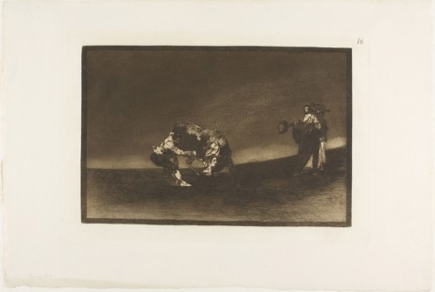 The Same Man Throws a Bull in the Ring at Madrid, plate 16 from The Art of Bullfighting, 1814/16,