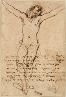 Christ on the Cross: Study for the Crucifixion with Saints, 1624/25, Guercino, Italian, 1591-1666,