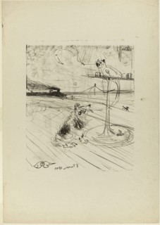 The Dog and the Parrot, 1899, Henri de Toulouse-Lautrec, French, 1864-1901, France, Lithograph on