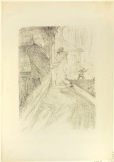 The Box, Faust, 1896, Henri de Toulouse-Lautrec, French, 1864-1901, France, Lithograph in violet