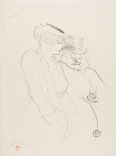 In Their Forties, 1893, Henri de Toulouse-Lautrec, French, 1864-1901, France, Lithograph on cream