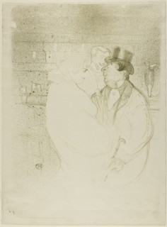 Ida Heath at the Bar, 1894, Henri de Toulouse-Lautrec, French, 1864-1901, France, Color lithograph