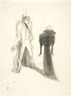 Lugné-Poé, in Image, 1894, Henri de Toulouse-Lautrec, French, 1864-1901, France, Lithograph on