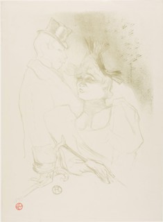 Mademoiselle Lender and Baron, 1893, Henri de Toulouse-Lautrec, French, 1864-1901, France, Color