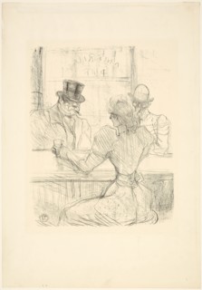 In the Picton Bar (American Bar), rue Scribe, 1896, Henri de Toulouse-Lautrec, French, 1864-1901,