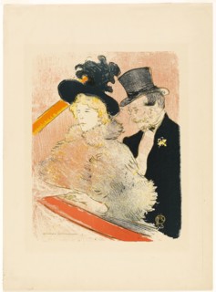 At the Concert, 1896, Henri de Toulouse-Lautrec, French, 1864-1901, France, Color lithograph on